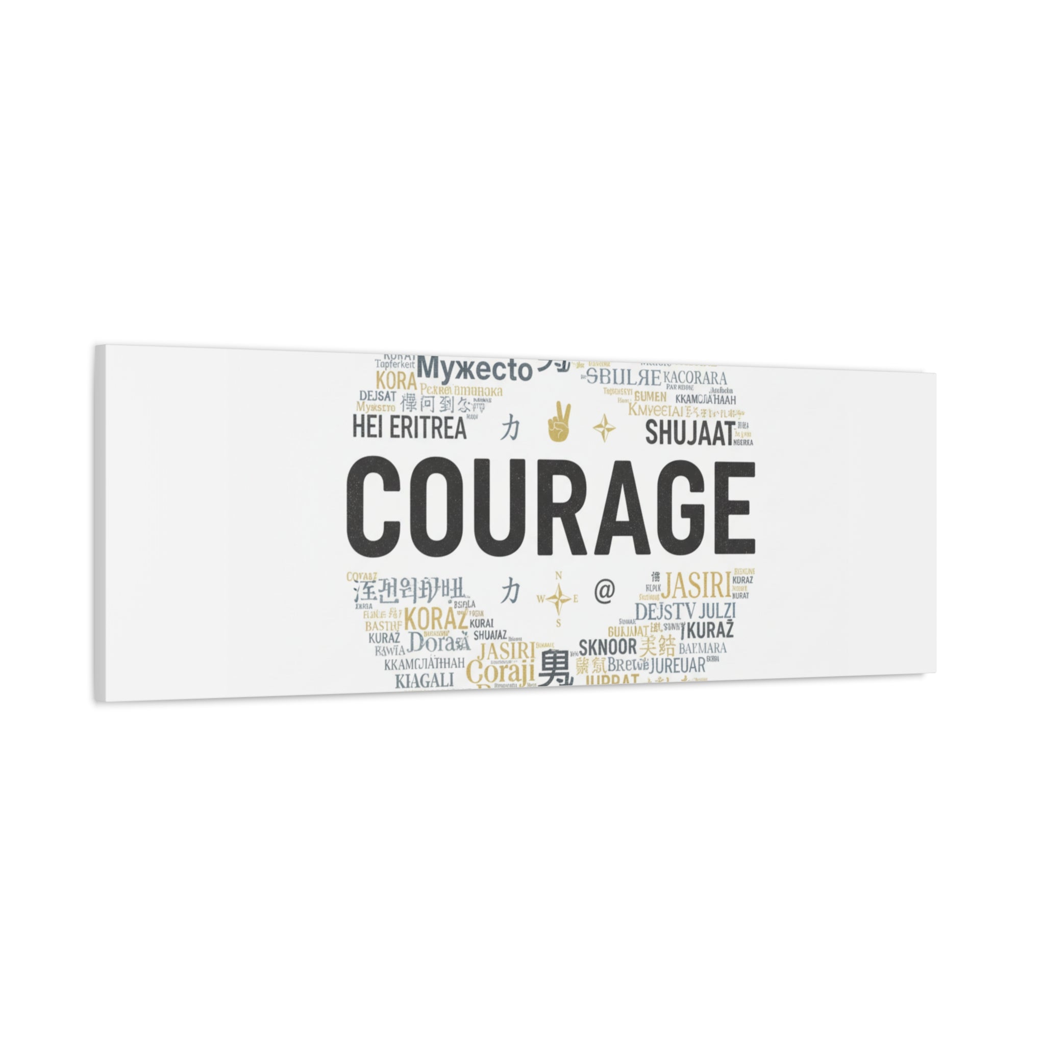 Courage Word Cloud Canvas | Fresh-Start Minimalism art print
