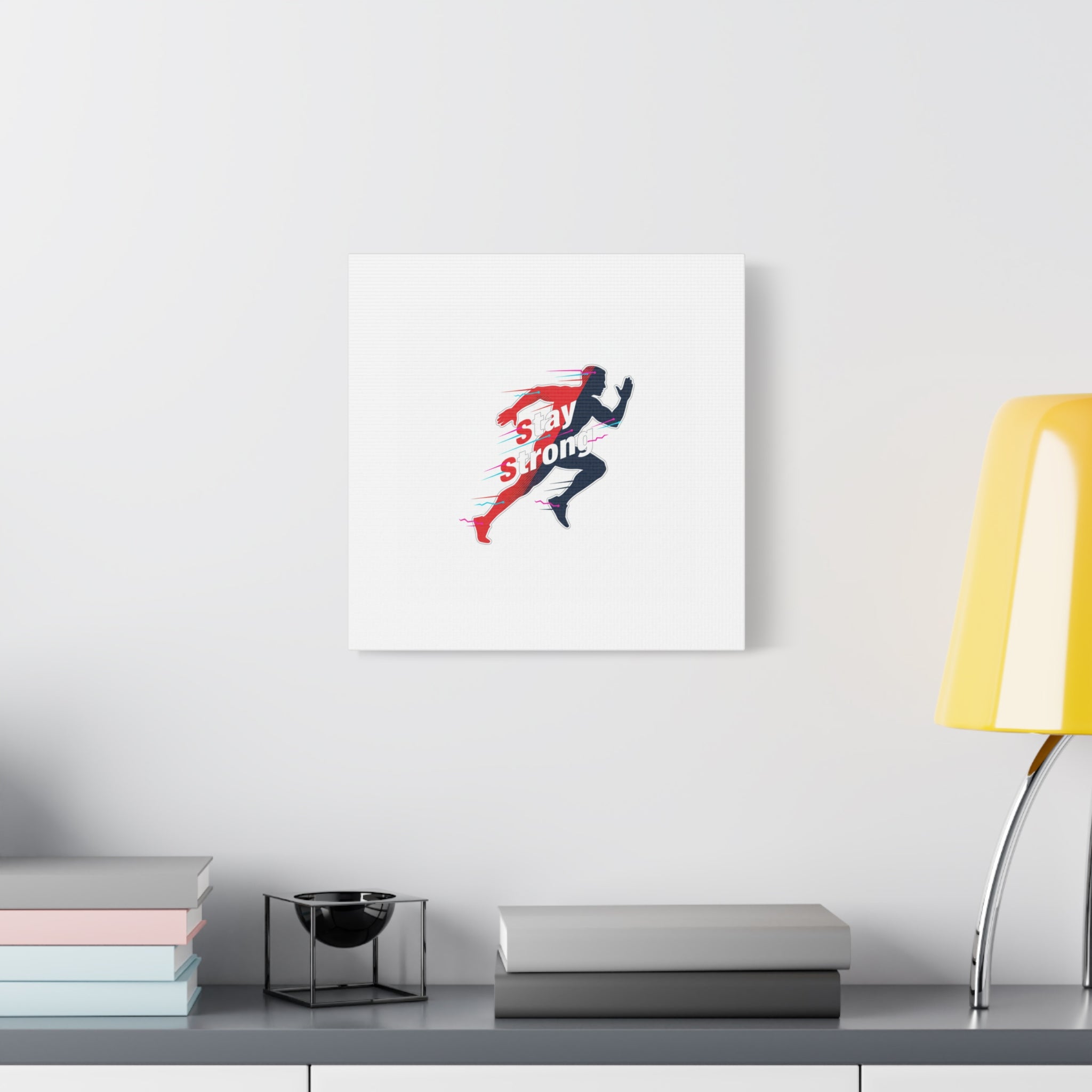 Stay Strong Runner Canvas | Fitness Motivation, Gym Wall Art