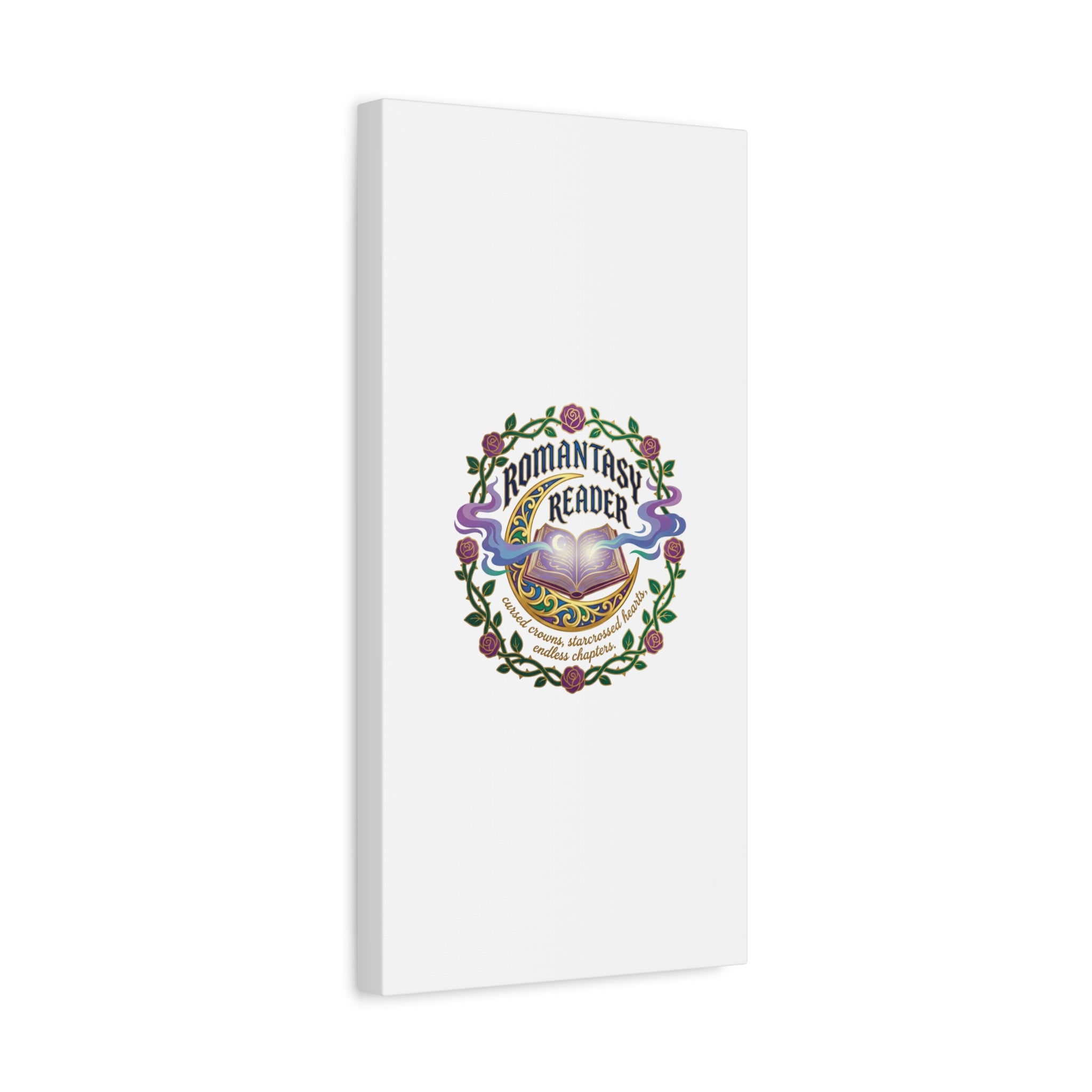 Romantasy Reader Canvas Print | enchanted bookish celestial gothic
