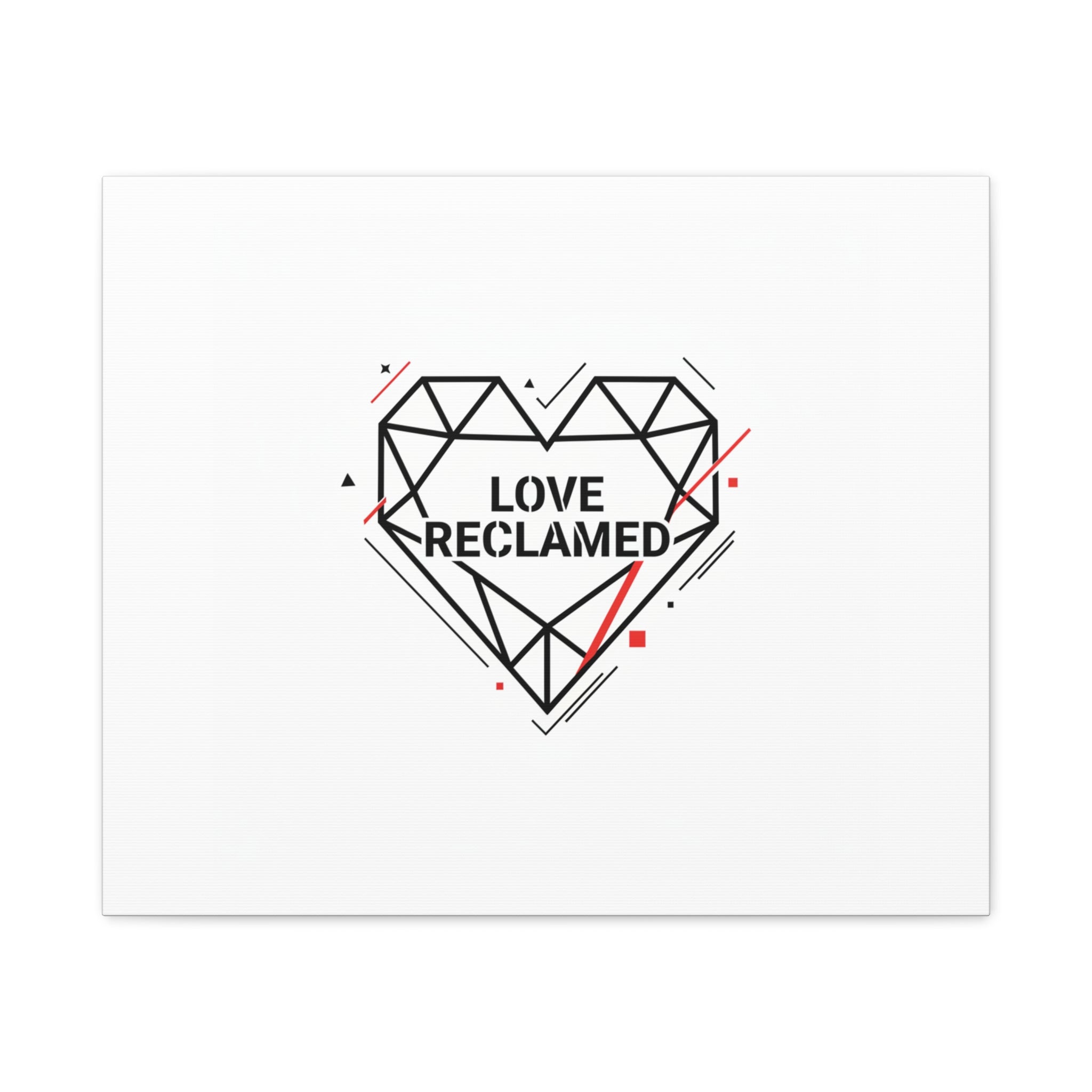 Love Reclaimed Canvas | modern heart design, minimalist love icon