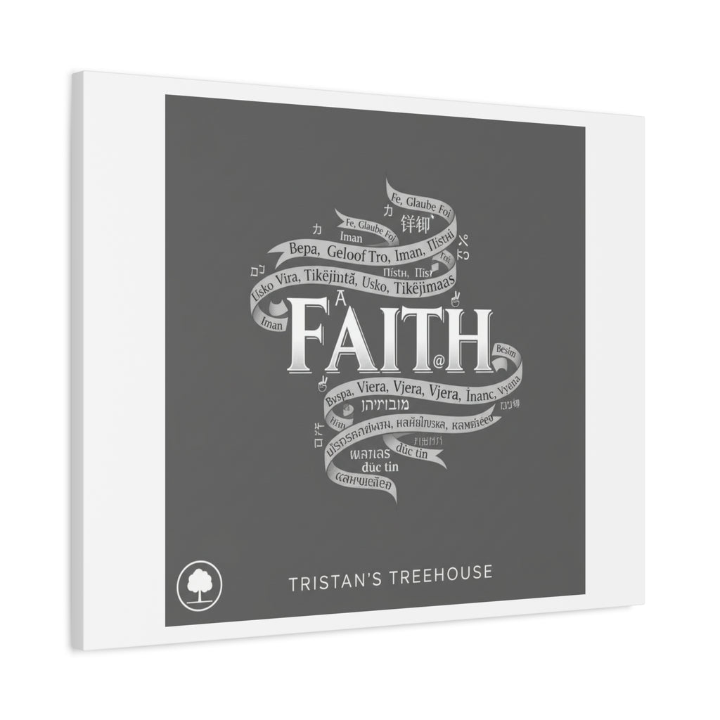 handwritten faith ribbon Canvas | sketch aesthetic, doodle design