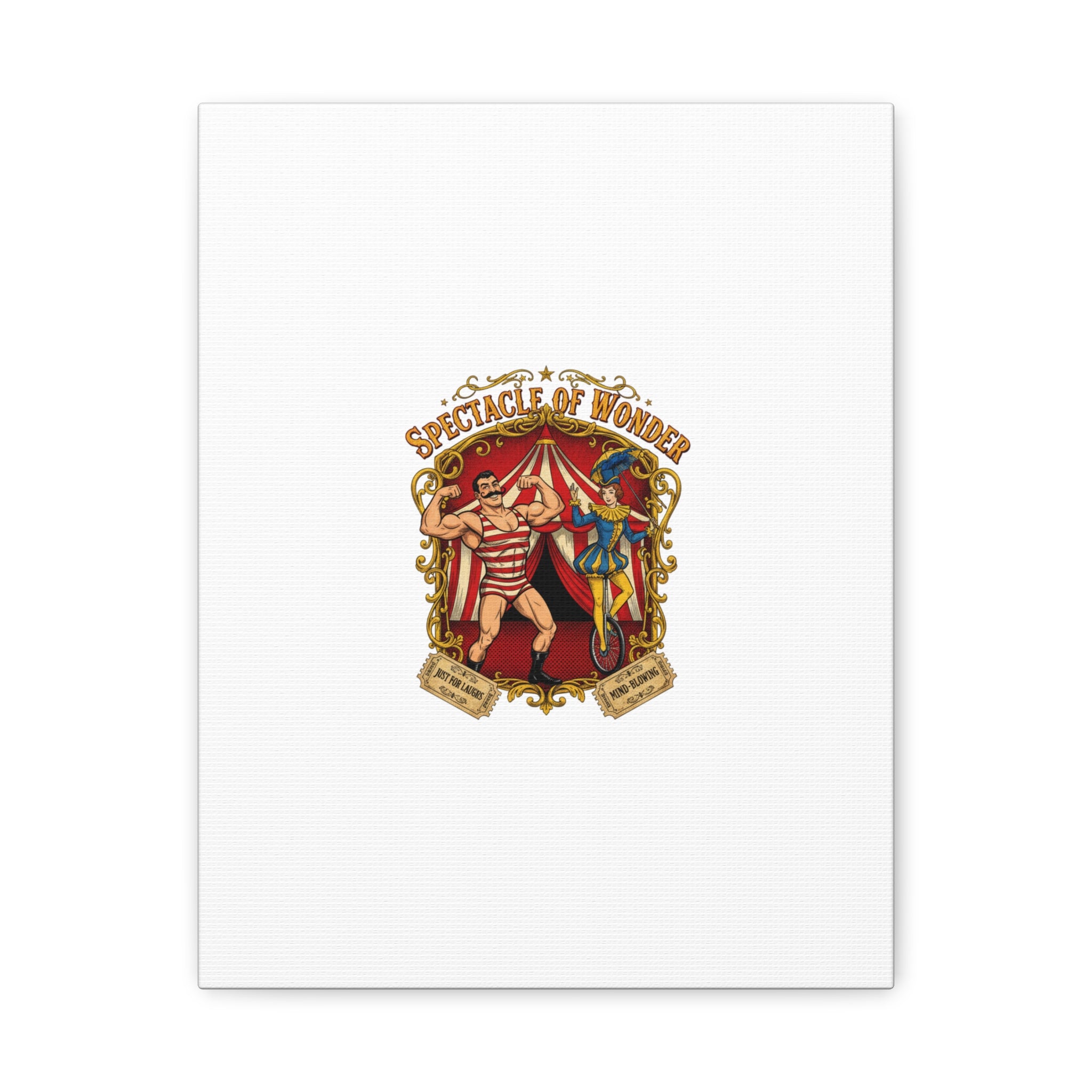 Spectacle of Wonder Circus Art Print, Canvas | Vintage Carnival Design