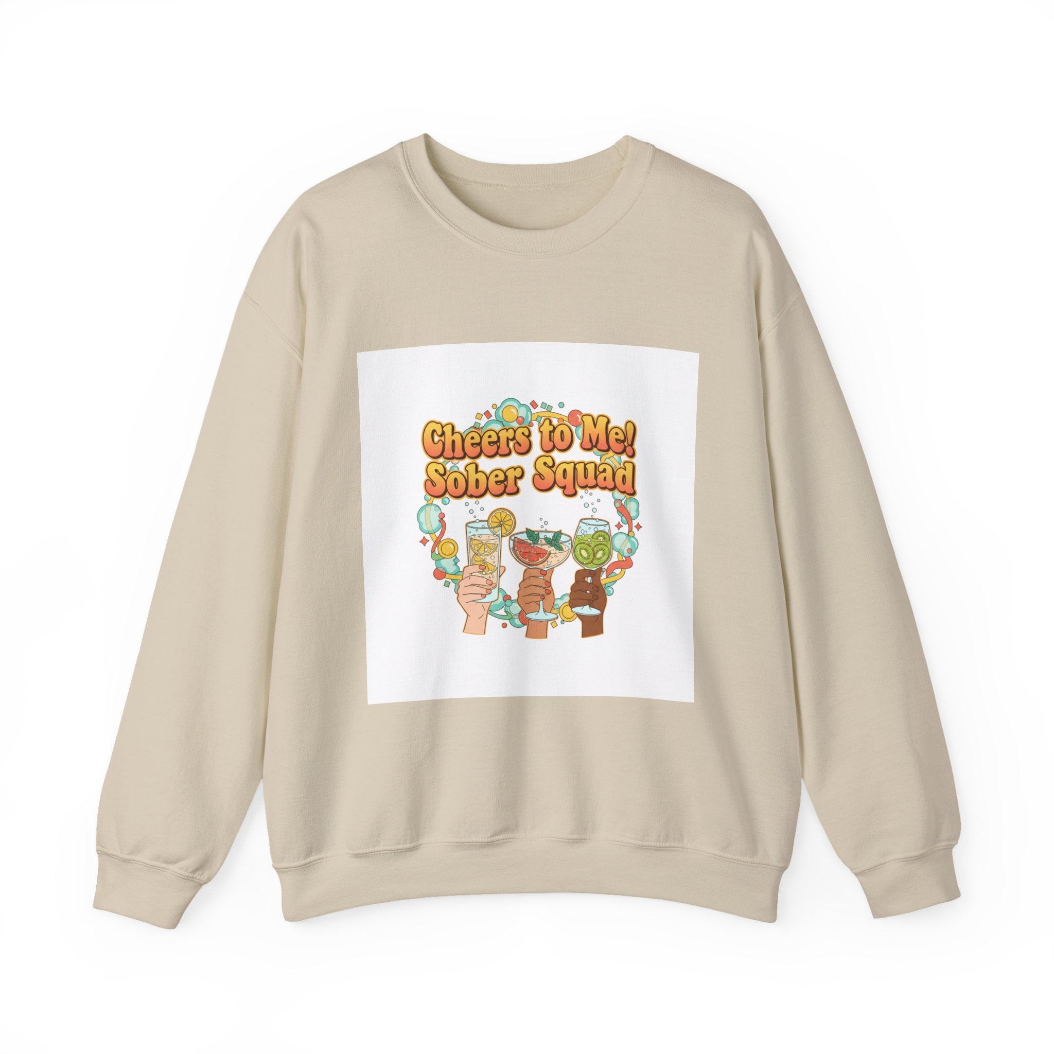Cheers to Me Sober Squad Sweatshirt | Dry January, Sober Curious Mocktail