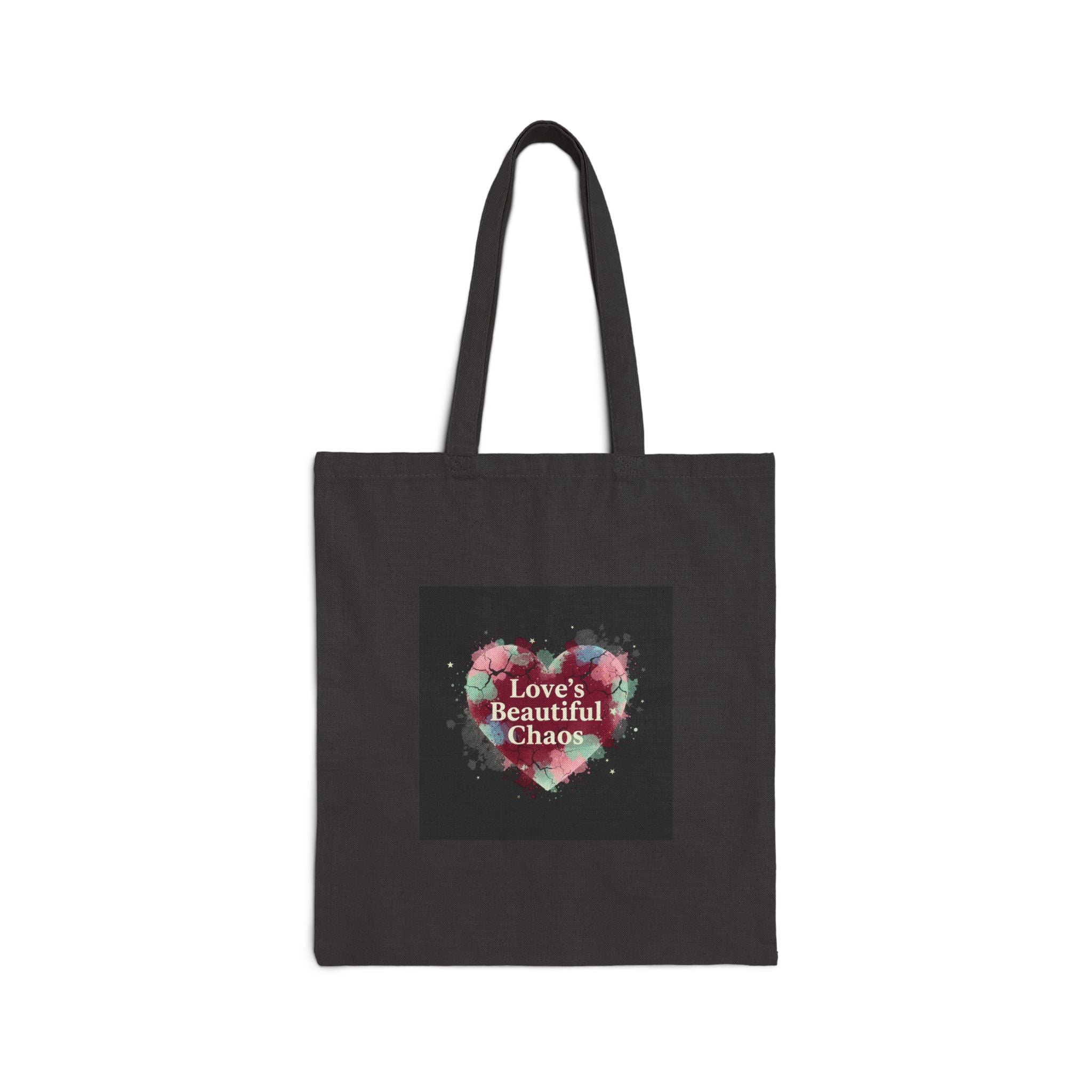 Love's Beautiful Chaos Tote | Soft Grunge Heart, Distressed Valentine Collage