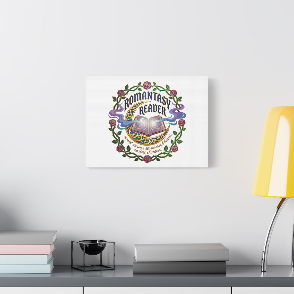 Romantasy Reader Canvas Print | enchanted bookish celestial gothic