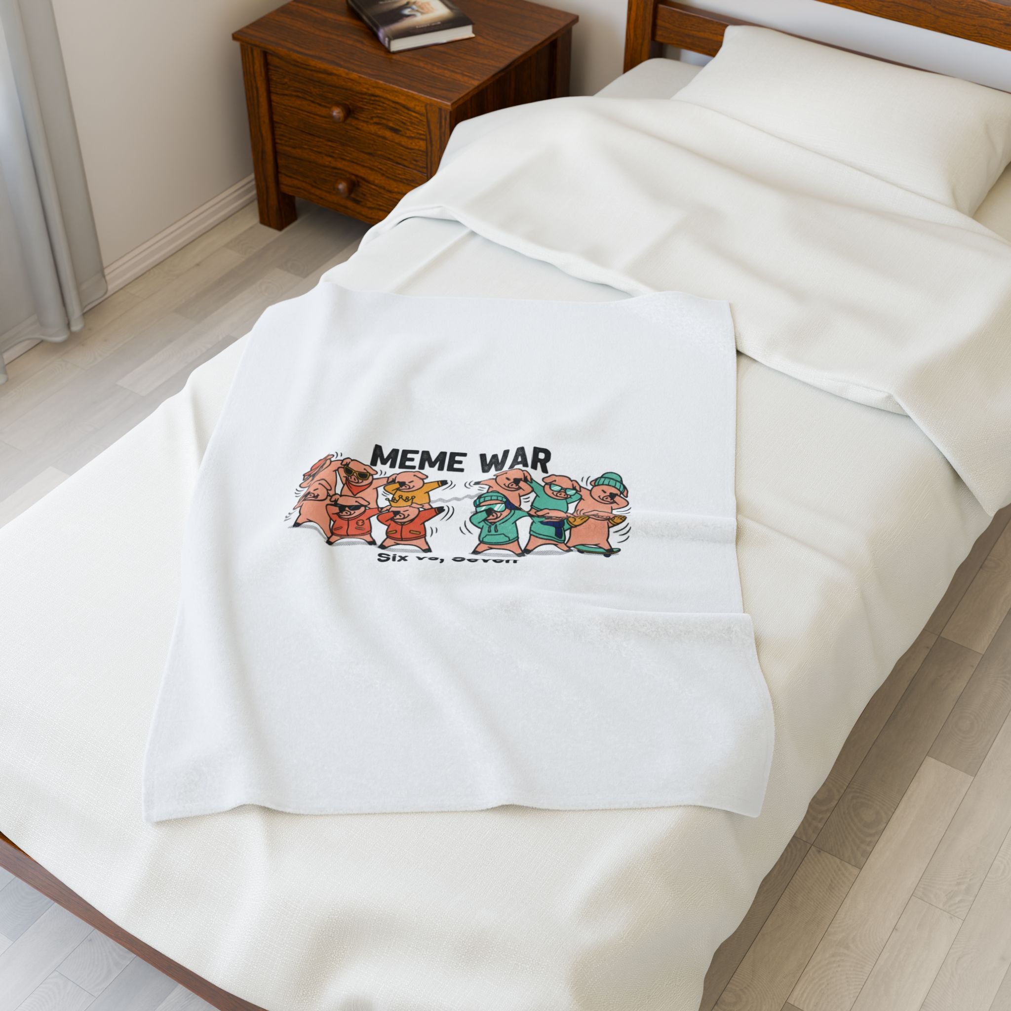 Meme War Plush Blanket | Disco Florals, Retro Paisley Throw