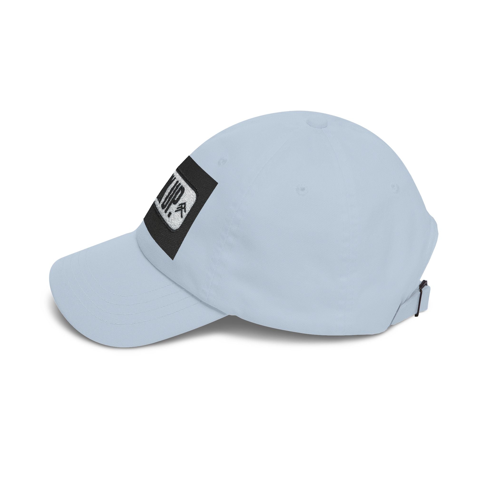 Look Up Embroidered Dad Cap — Minimalist White Baseball Hat
