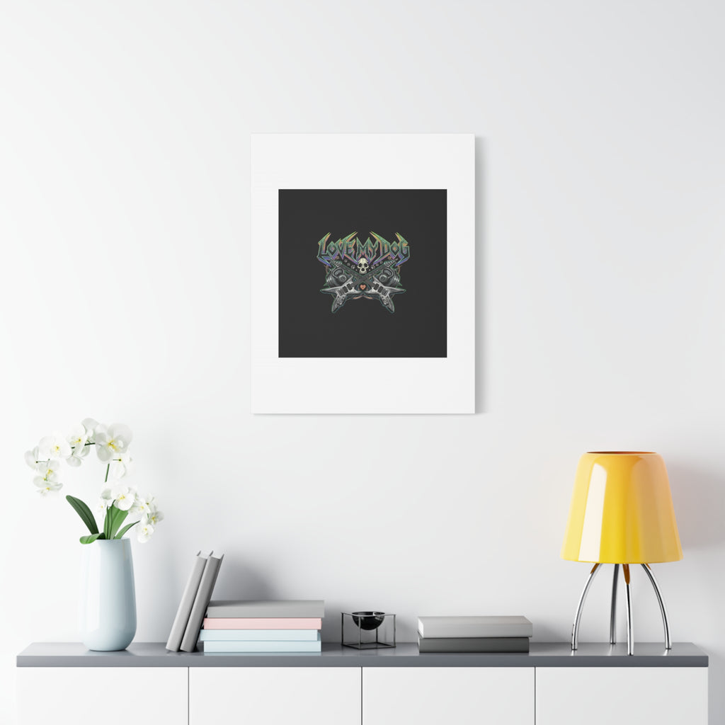 Love My Dog metal font Canvas | gothic wellness quote, edgy self-care merch