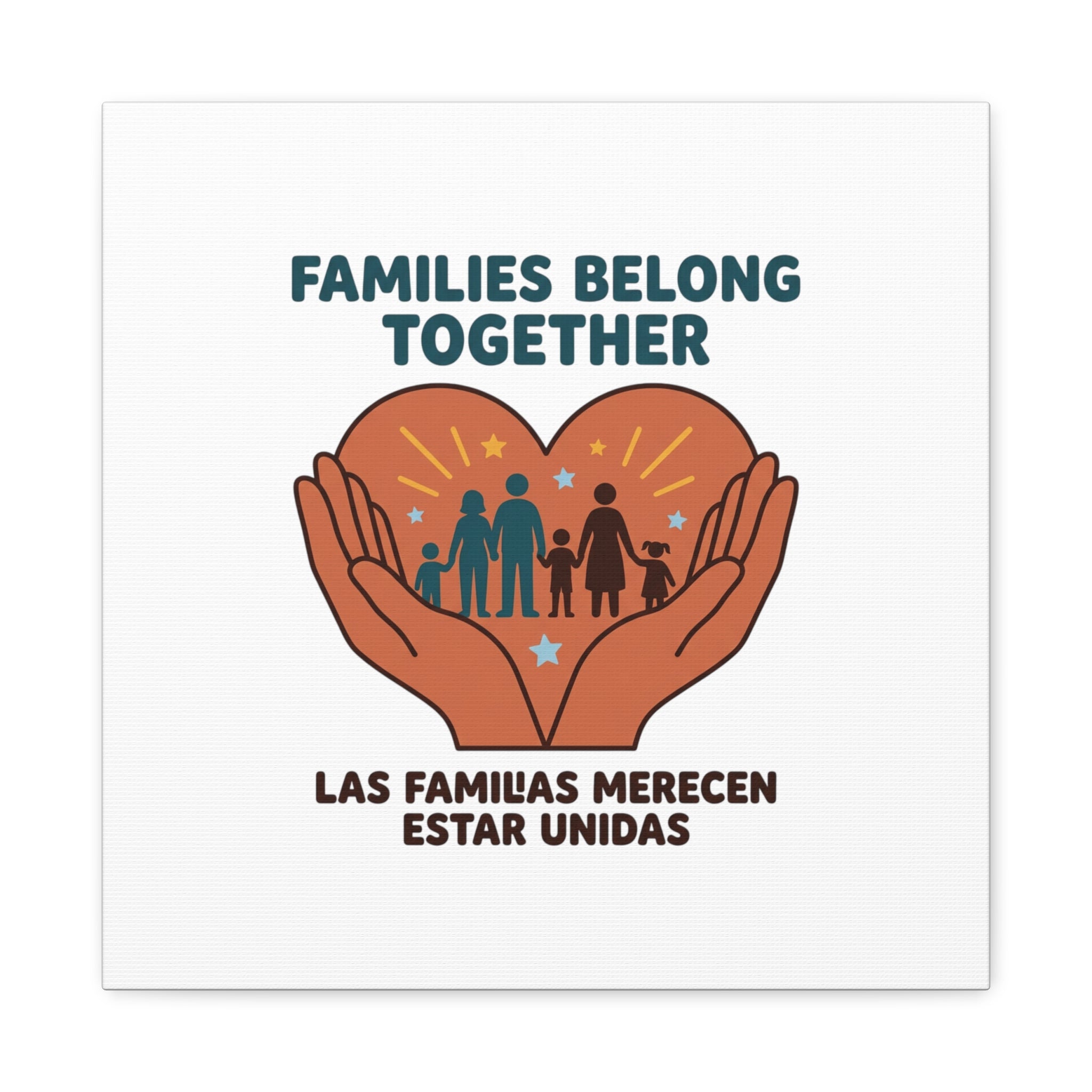 Families Belong Together Canvas | Family Unity, Bilingual Solidarity