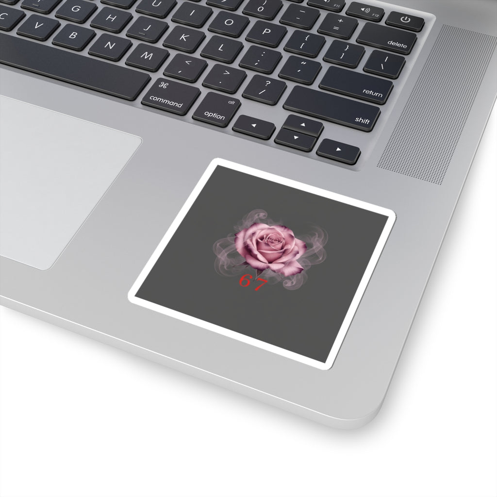 Moon Rose Kiss-Cut Stickers | Romantic Gothic Lite, soft goth floral