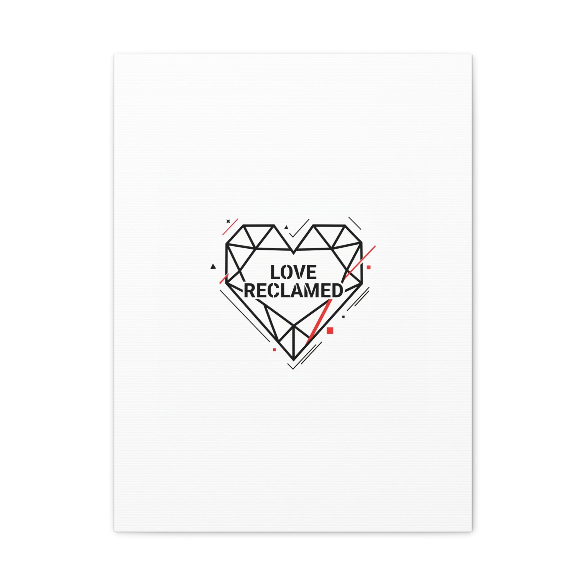 Love Reclaimed Canvas | modern heart design, minimalist love icon