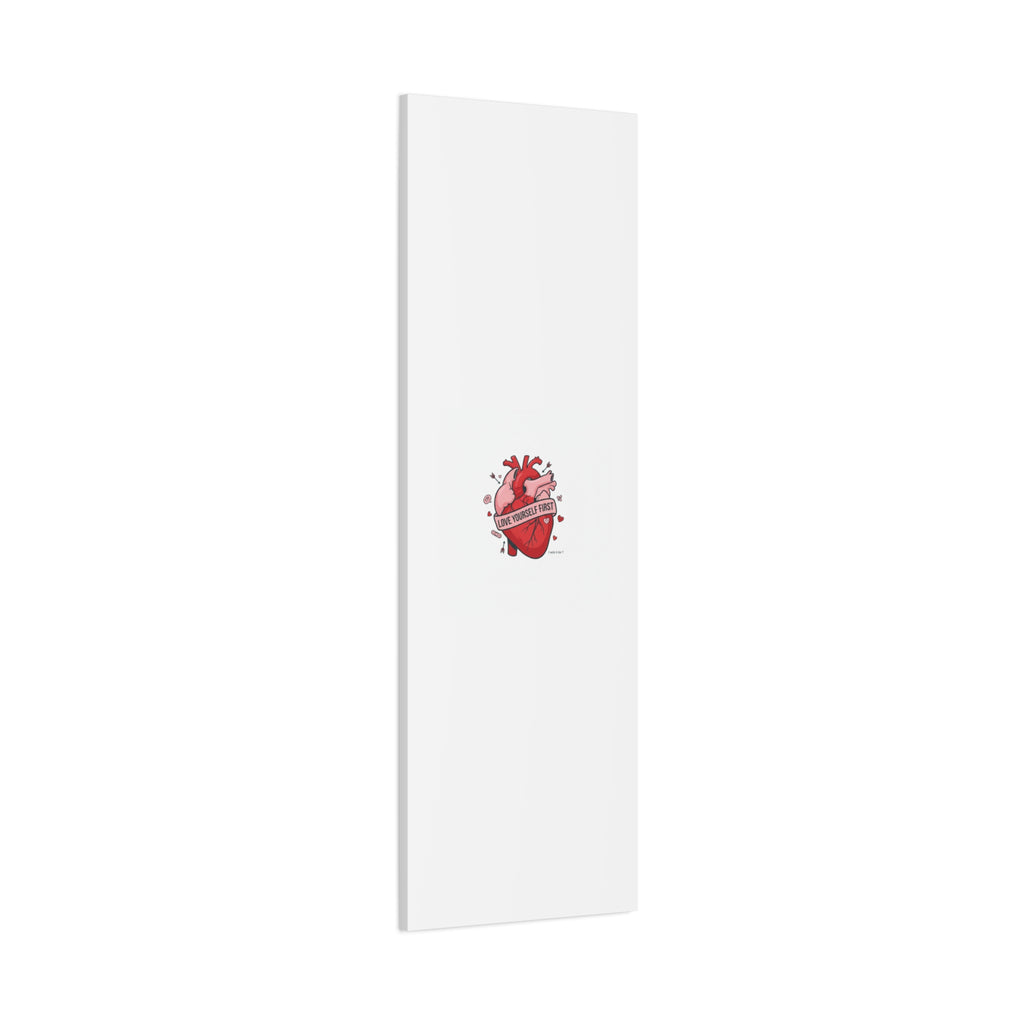 Love Yourself First Canvas, Hearts-with-a-Twist, Anti-Valentine Art