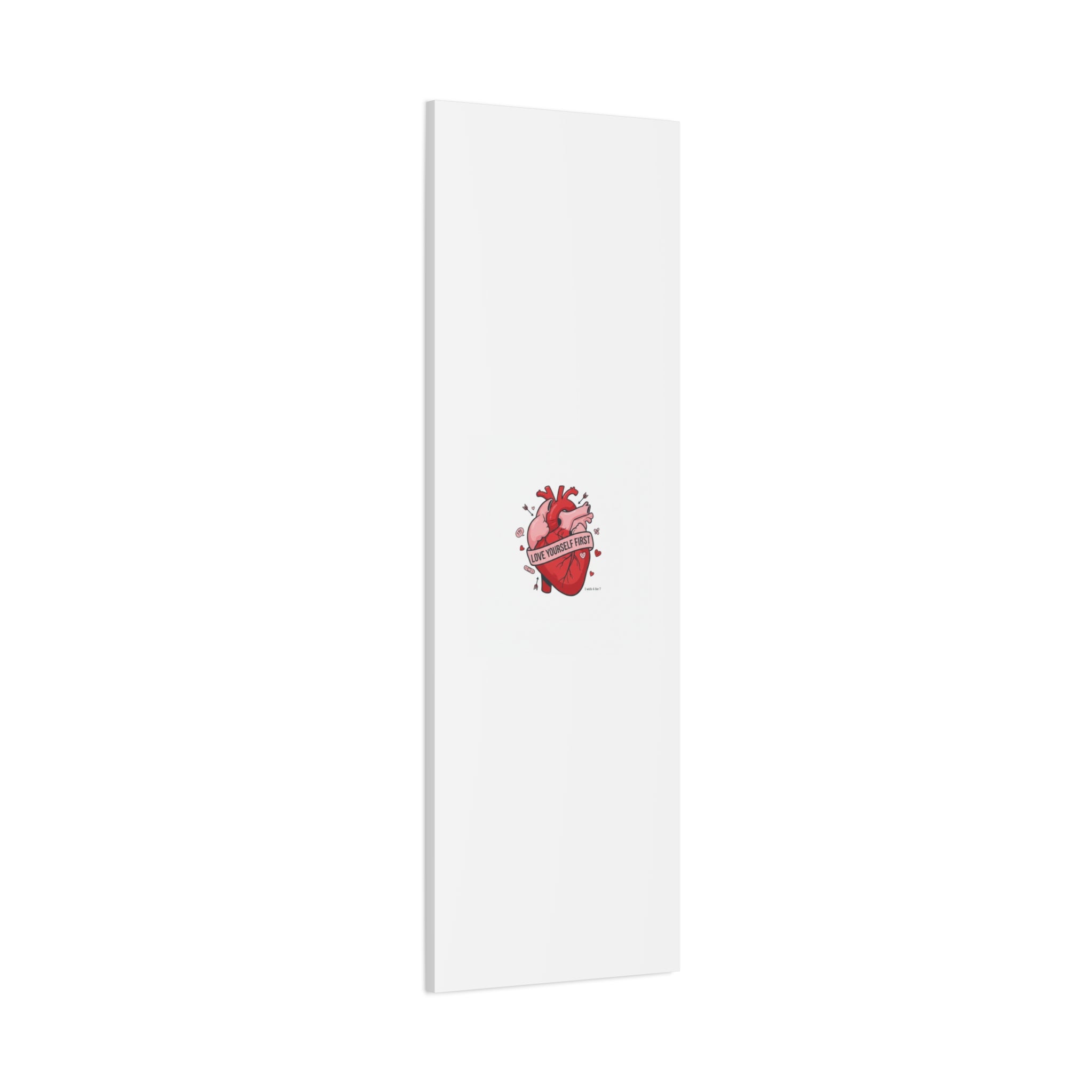Love Yourself First Canvas, Hearts-with-a-Twist, Anti-Valentine Art