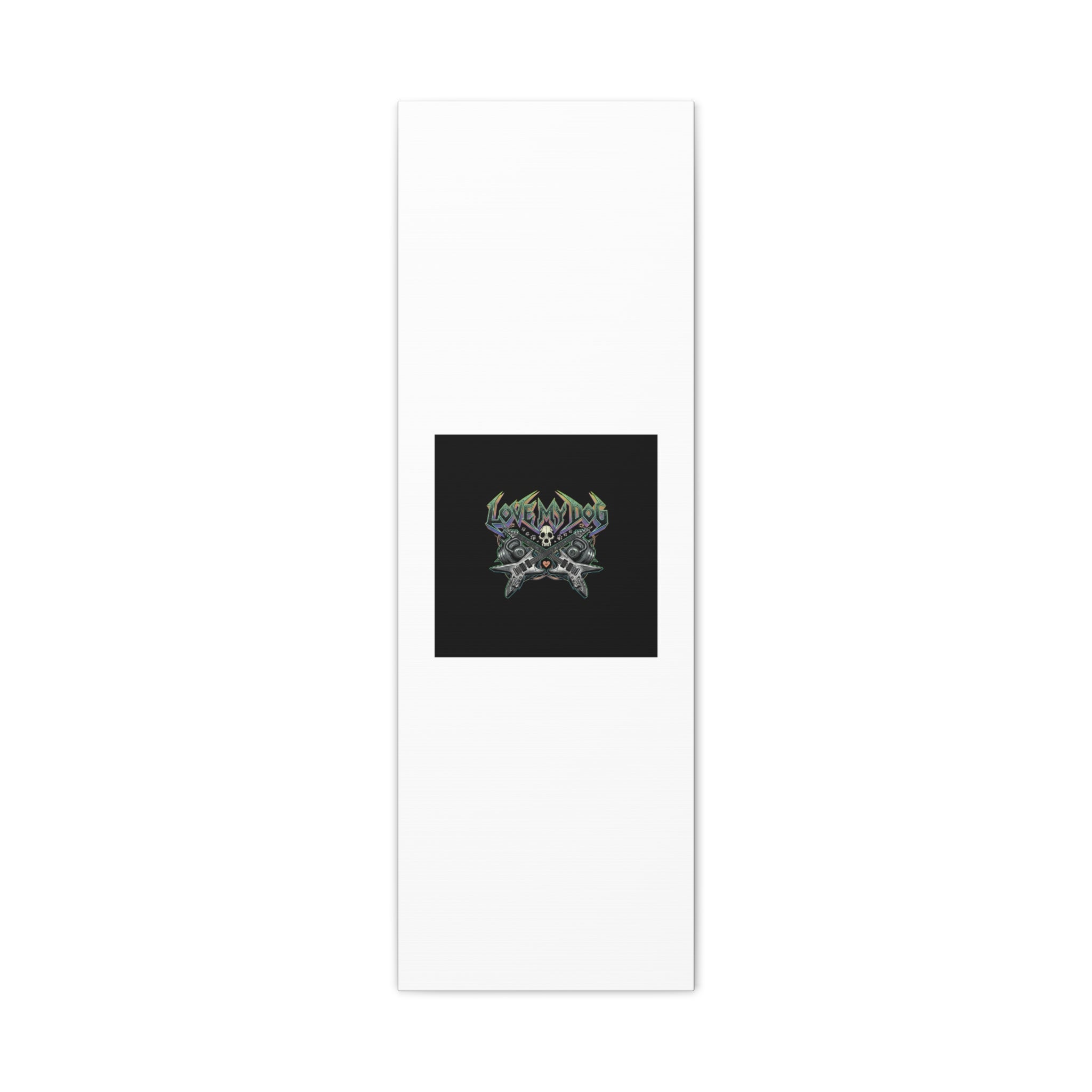 Love My Dog metal font Canvas | gothic wellness quote, edgy self-care merch