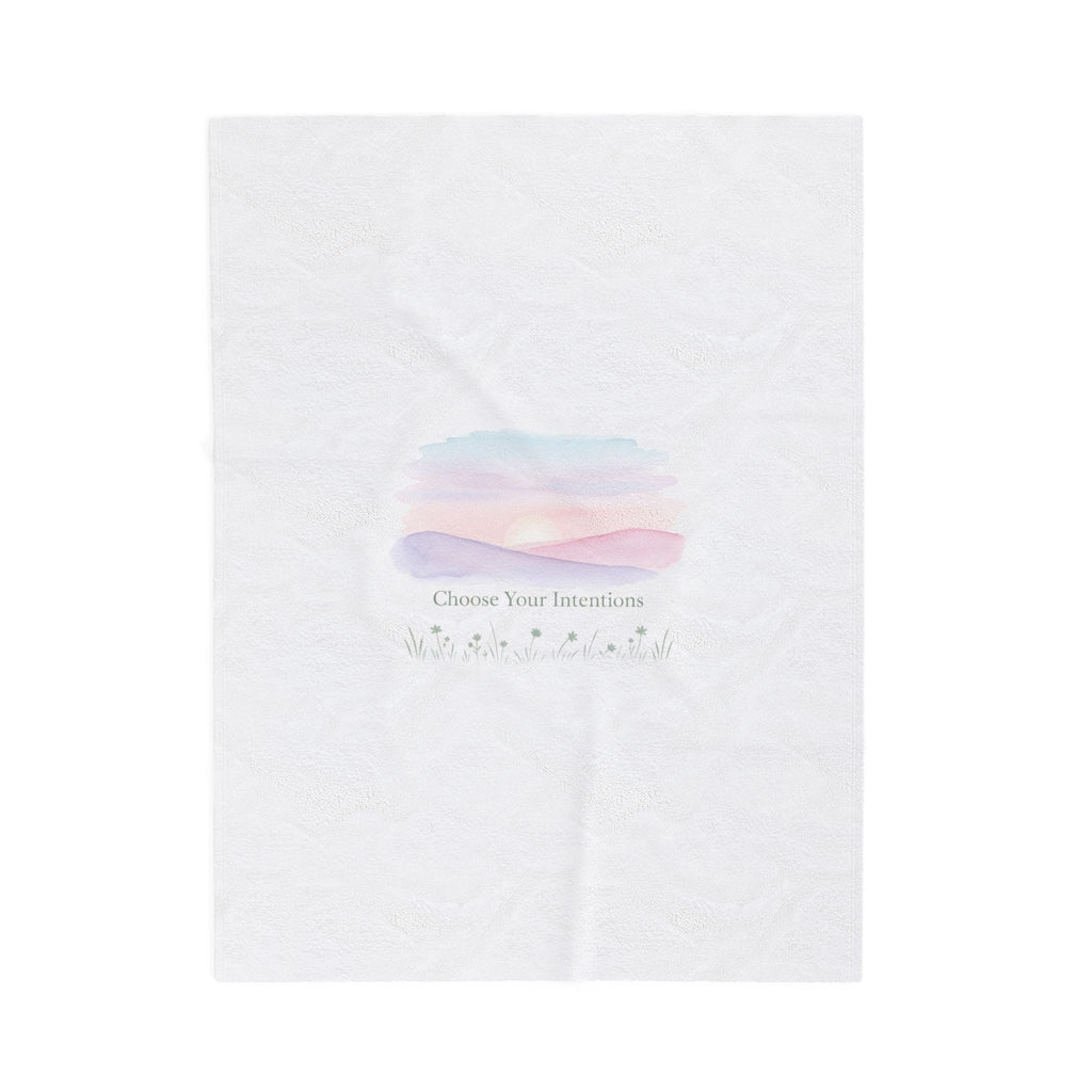 Choose Your Intentions Blanket | intention sticker, gentle resolution art