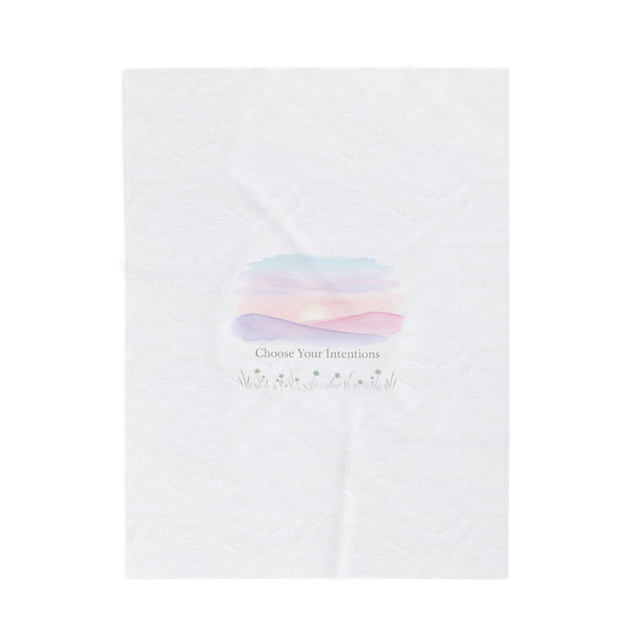 Choose Your Intentions Blanket | intention sticker, gentle resolution art