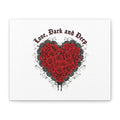 Love Dark and Deep Heart Canvas, Nu Romantic Gothic Romance, 80s Nostalgia