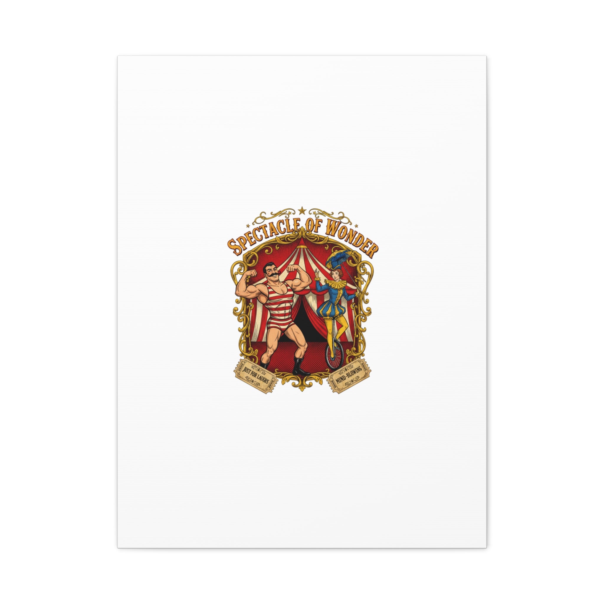 Spectacle of Wonder Circus Art Print, Canvas | Vintage Carnival Design