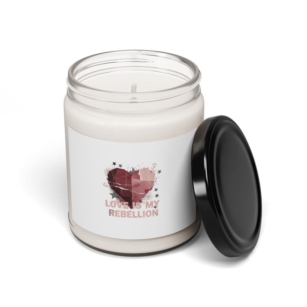 Love Is My Rebellion Candle | Soft Grunge Heart, Distressed Valentine Soy Candle