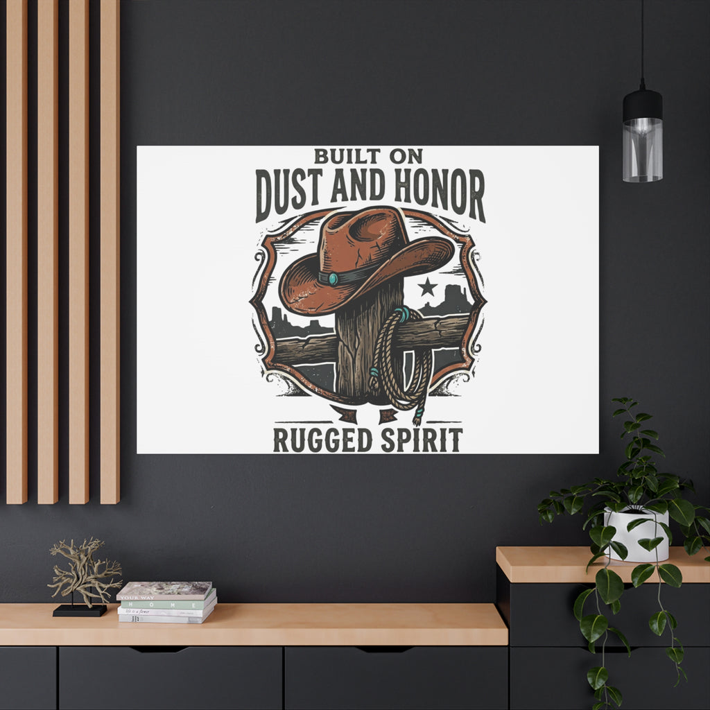 Built on Dust and Honor Canvas | Western cowboy, vintage Americana