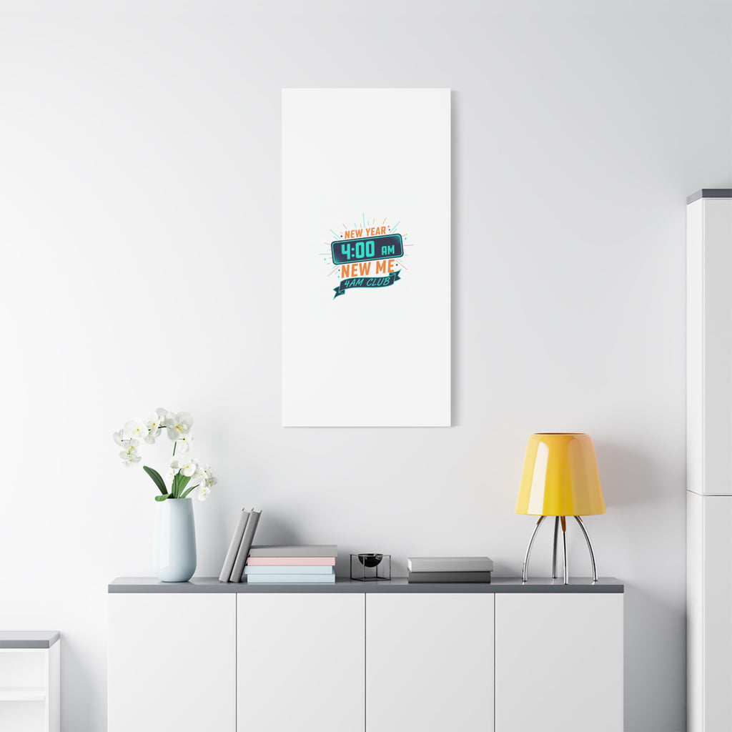 4AM Club New Year Graphic Canvas | Holiday Party Novelty, Festive New Year Decor