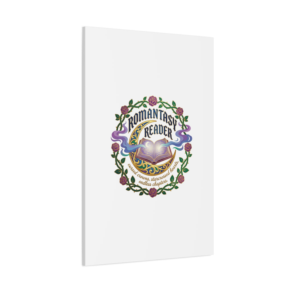 Romantasy Reader Canvas Print | enchanted bookish celestial gothic