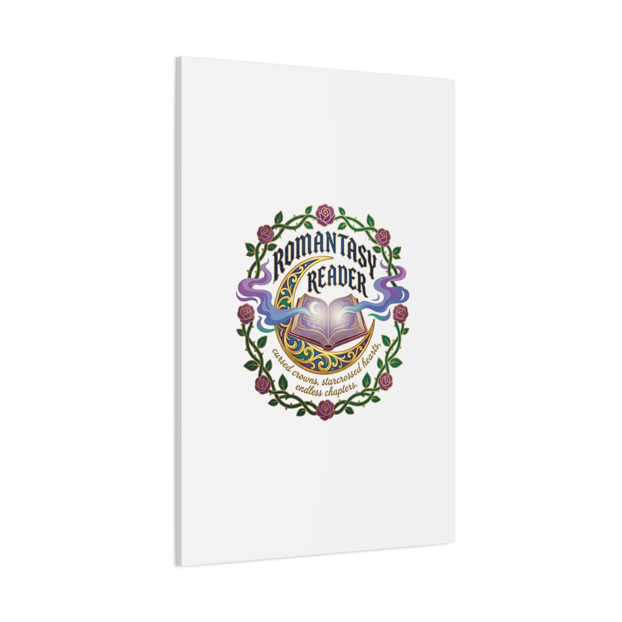Romantasy Reader Canvas Print | enchanted bookish celestial gothic
