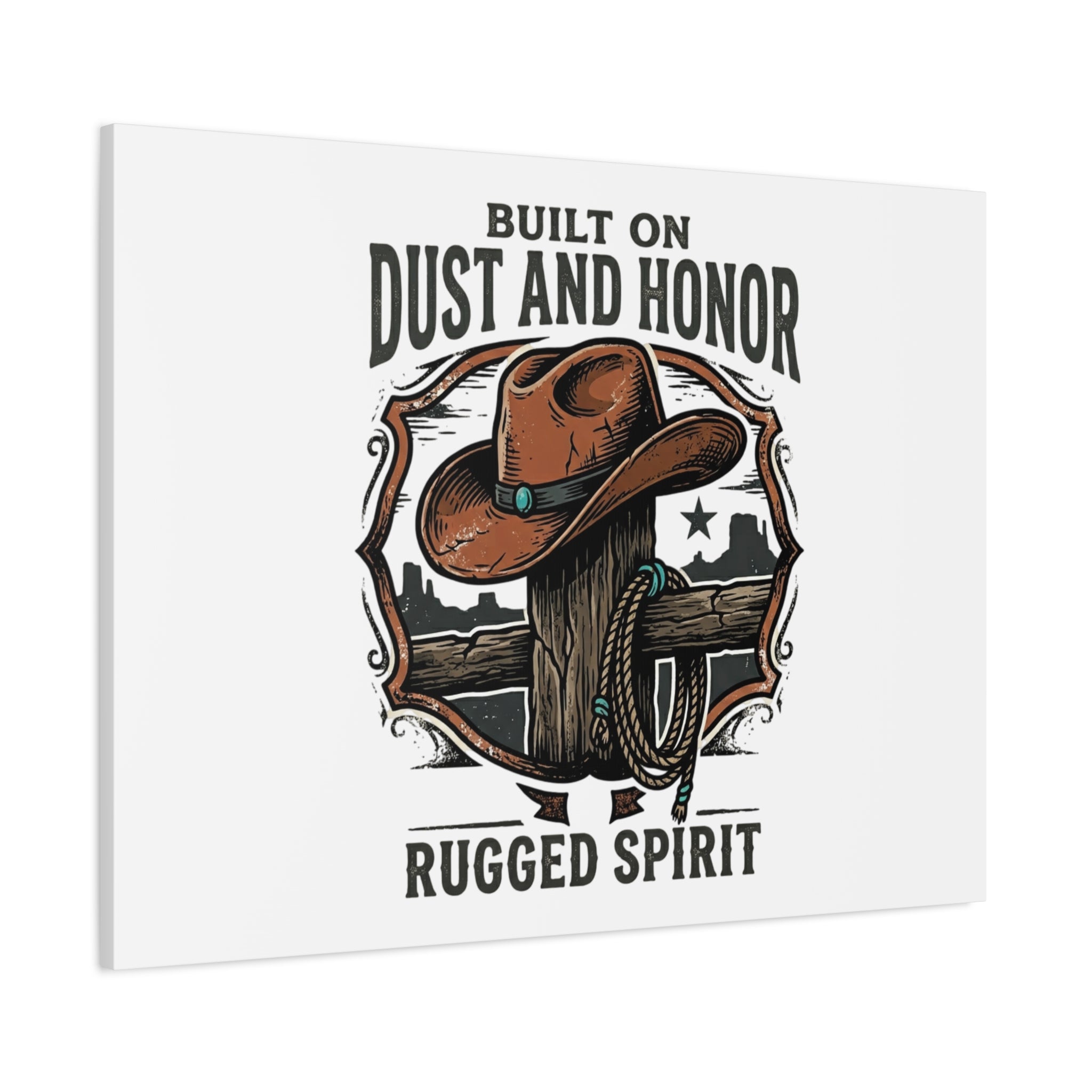 Built on Dust and Honor Canvas | Western cowboy, vintage Americana