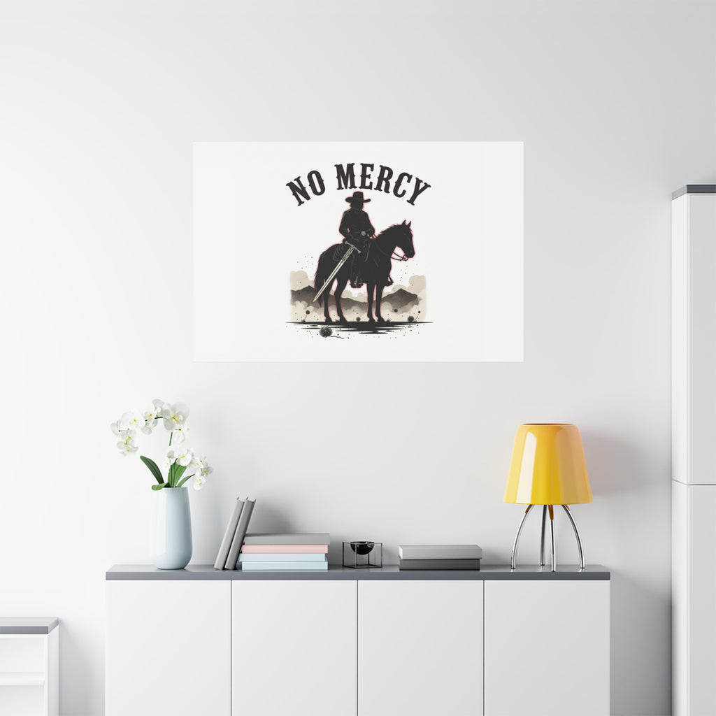 No Mercy Cowboy Skull Canvas | western skull art, gothic Americana