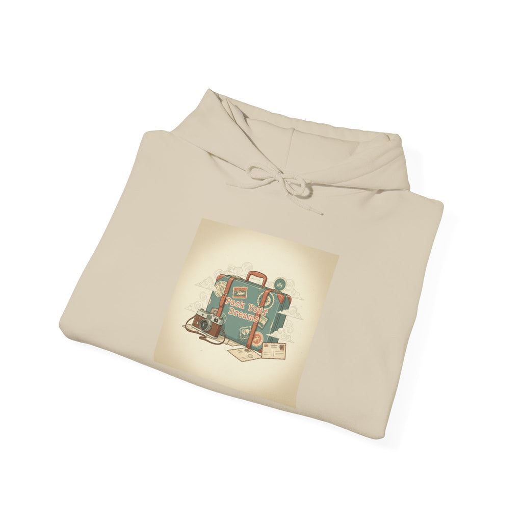 Vintage Passport Stamp Travel Hoodie | retro travel, wanderlust design