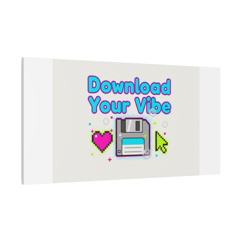Download Your Vibe Canvas | Y2K Retro Tech, Pixel Floppy Disk Poster