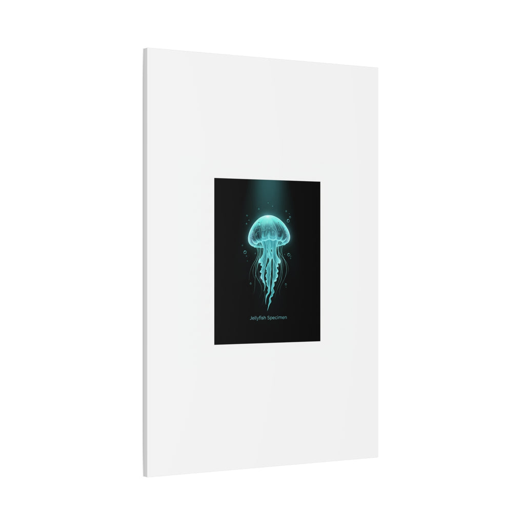 Bioluminescent Jellyfish Art Canvas | Deep Sea Aesthetic, Neon Glow