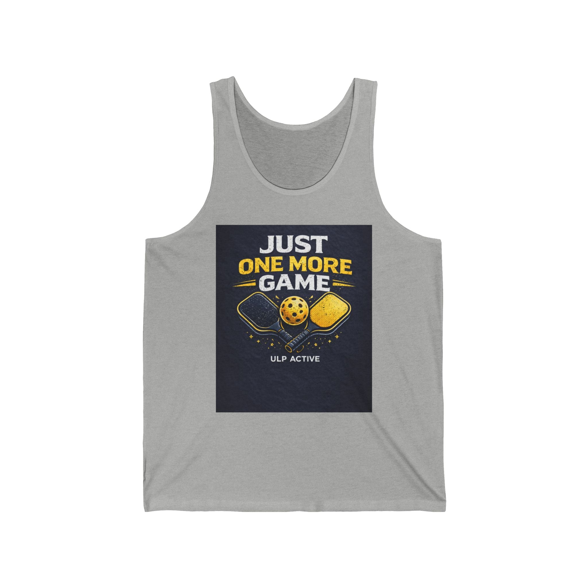 Pickleball Tank Top - "Just One More Game" Athletic Court Graphic