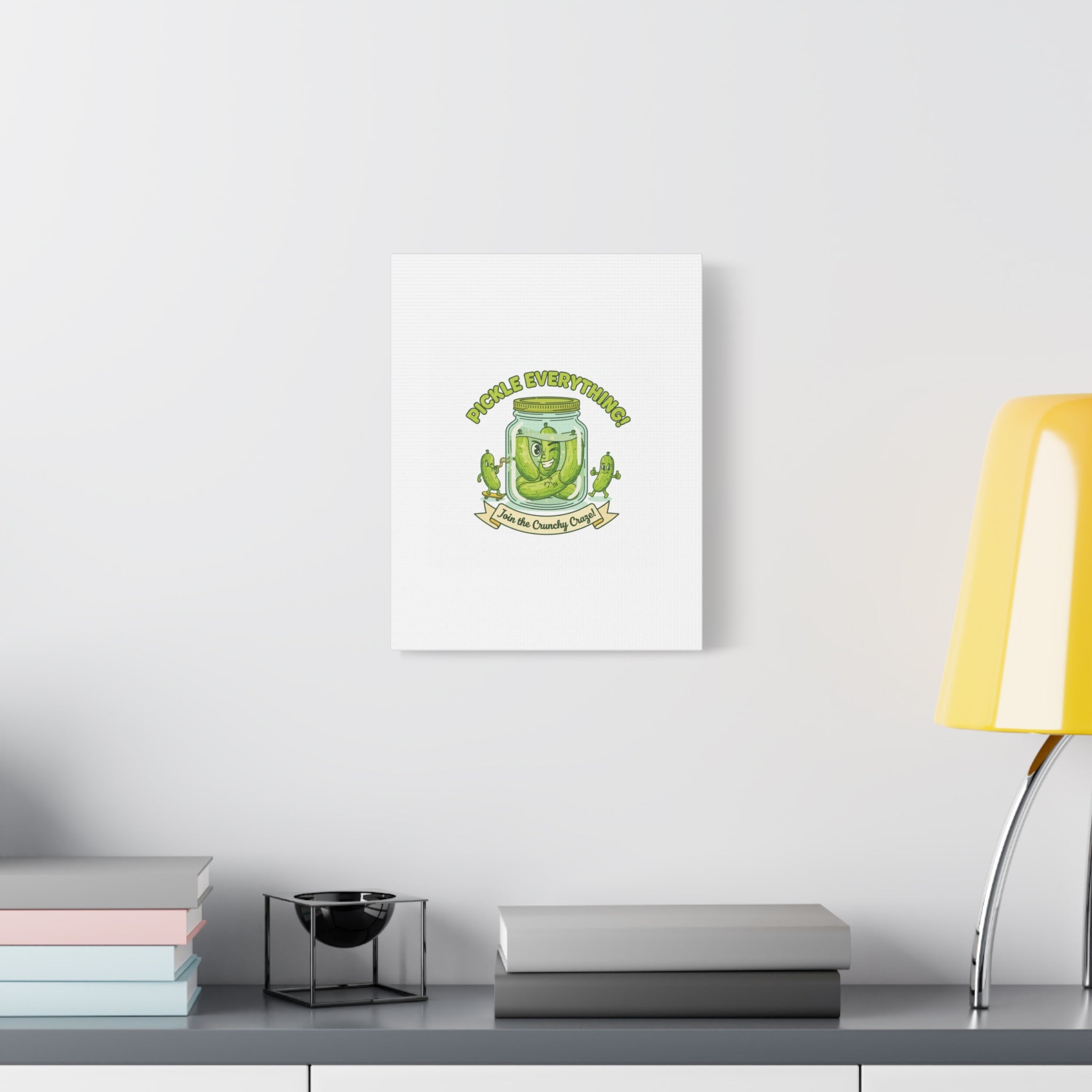 Pickle Everything! Matte Canvas | Brine Design, Pickle Lover Art