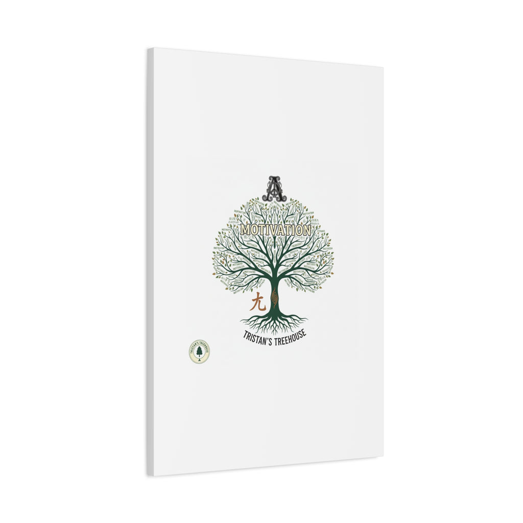 Handwritten Doodle Tree Canvas | Matte Stretched Wall Art