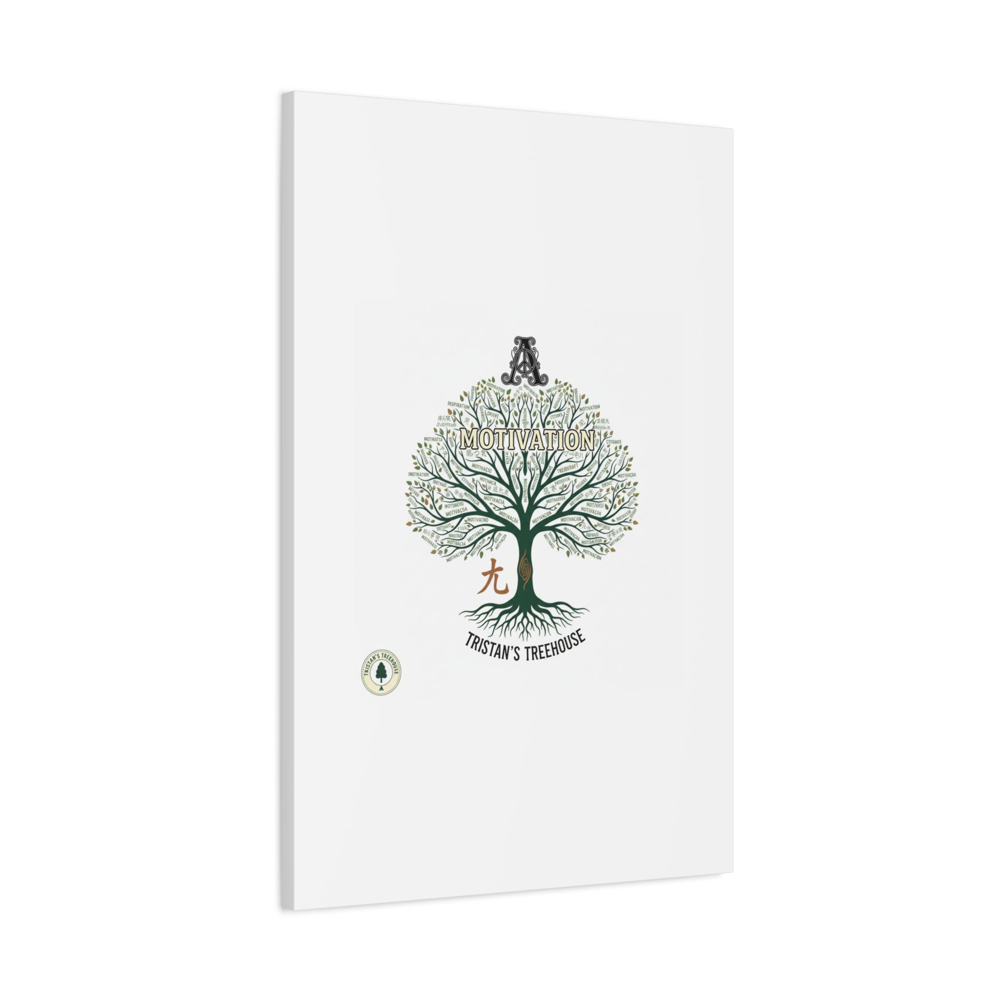 Handwritten Doodle Tree Canvas | Matte Stretched Wall Art