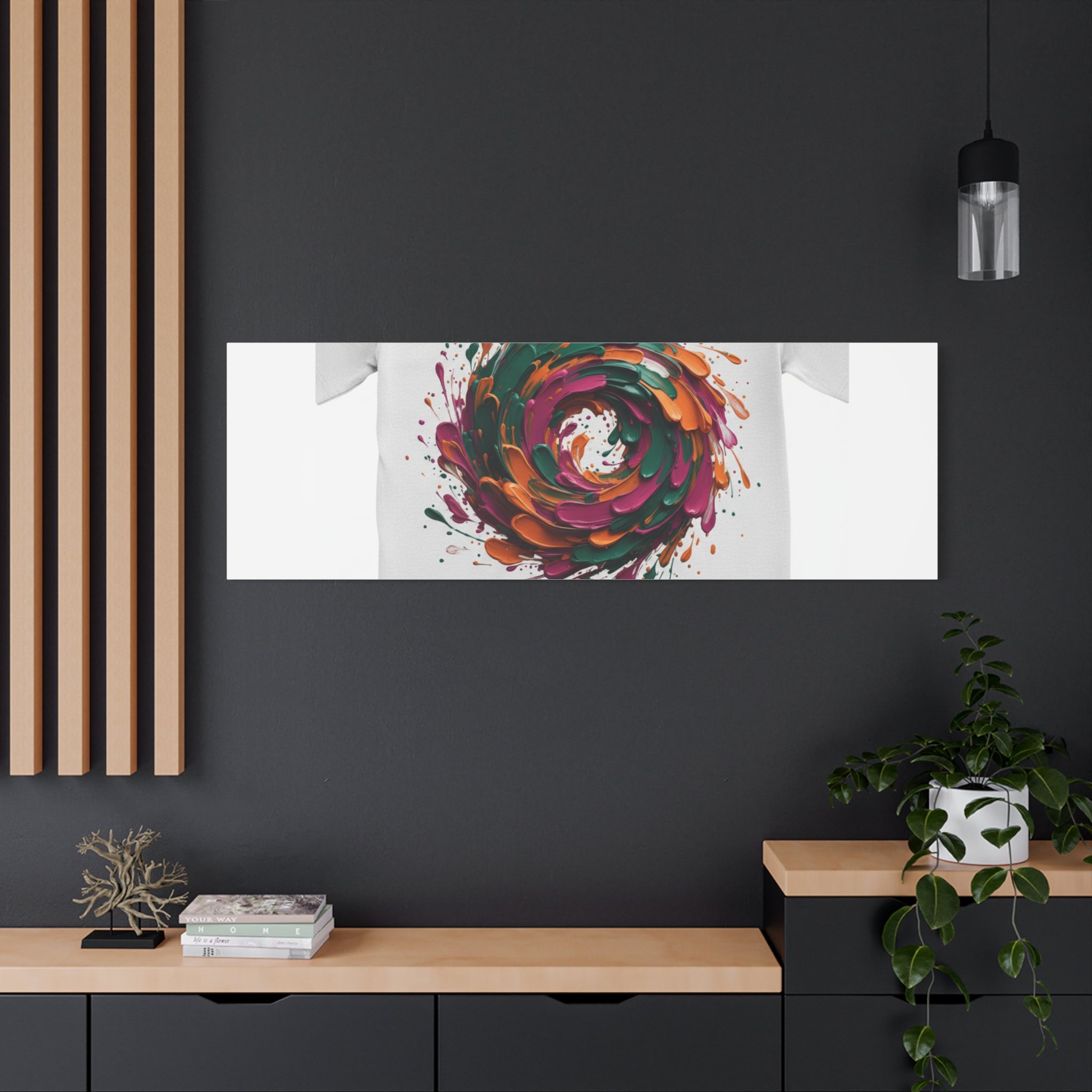 Painterly Abstract Floral Swirl Canvas | Matte Stretched Canvas