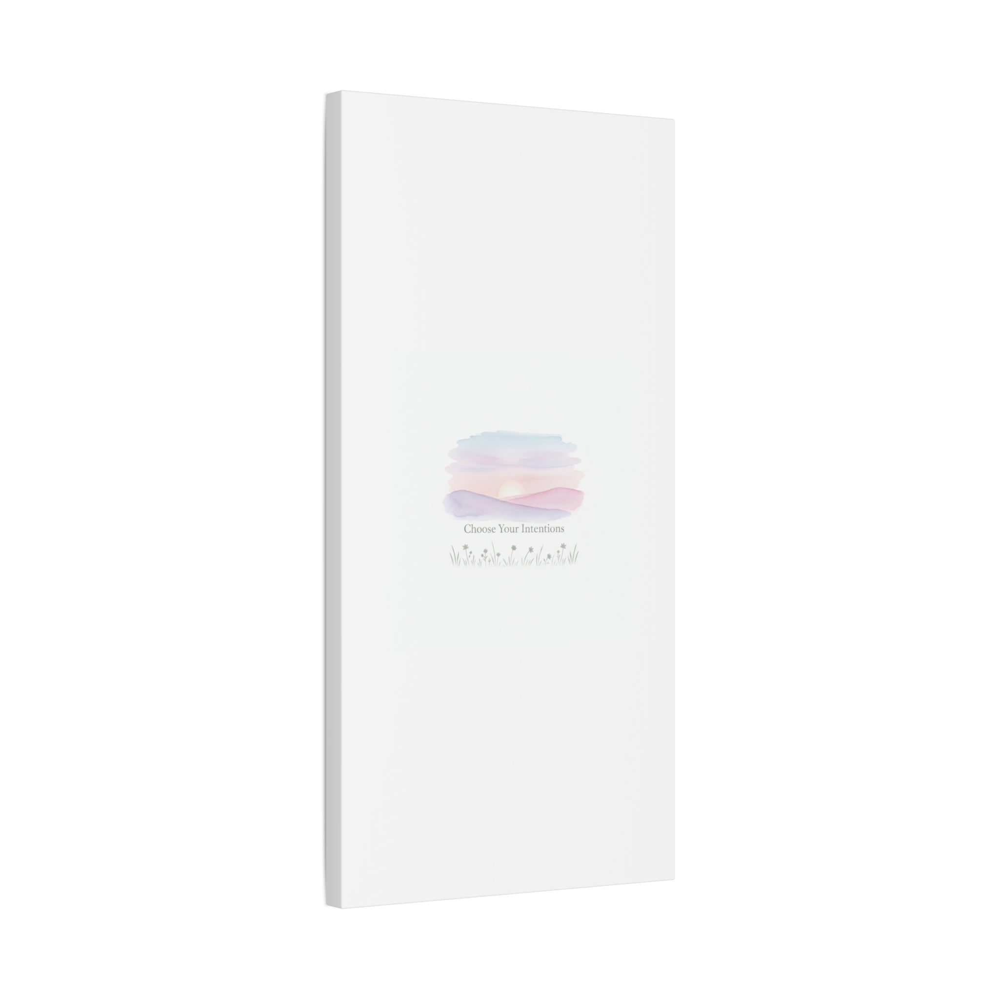 Choose Your Intentions Canvas, soft wellness poster, pastel gradient mindfulness art