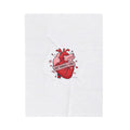 Love Yourself First Heart Illustration Velveteen Plush Blanket, anti‑Valentine, edgy heart
