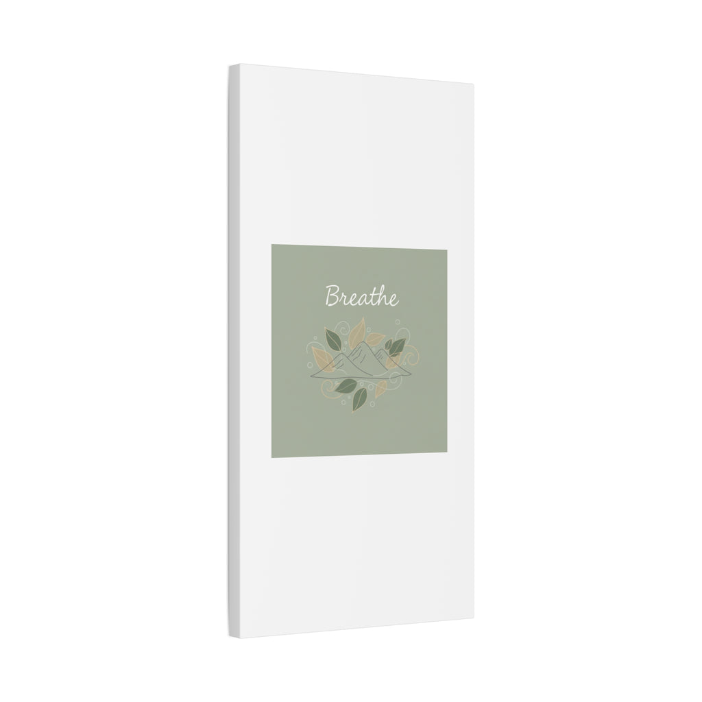 Breathe Mountain Line Canvas | Nature Symbols, Minimal Forest Wall Art