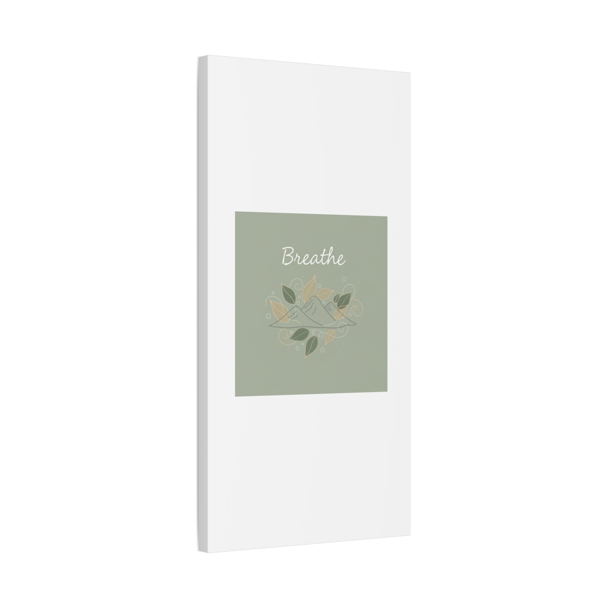 Breathe Mountain Line Canvas | Nature Symbols, Minimal Forest Wall Art