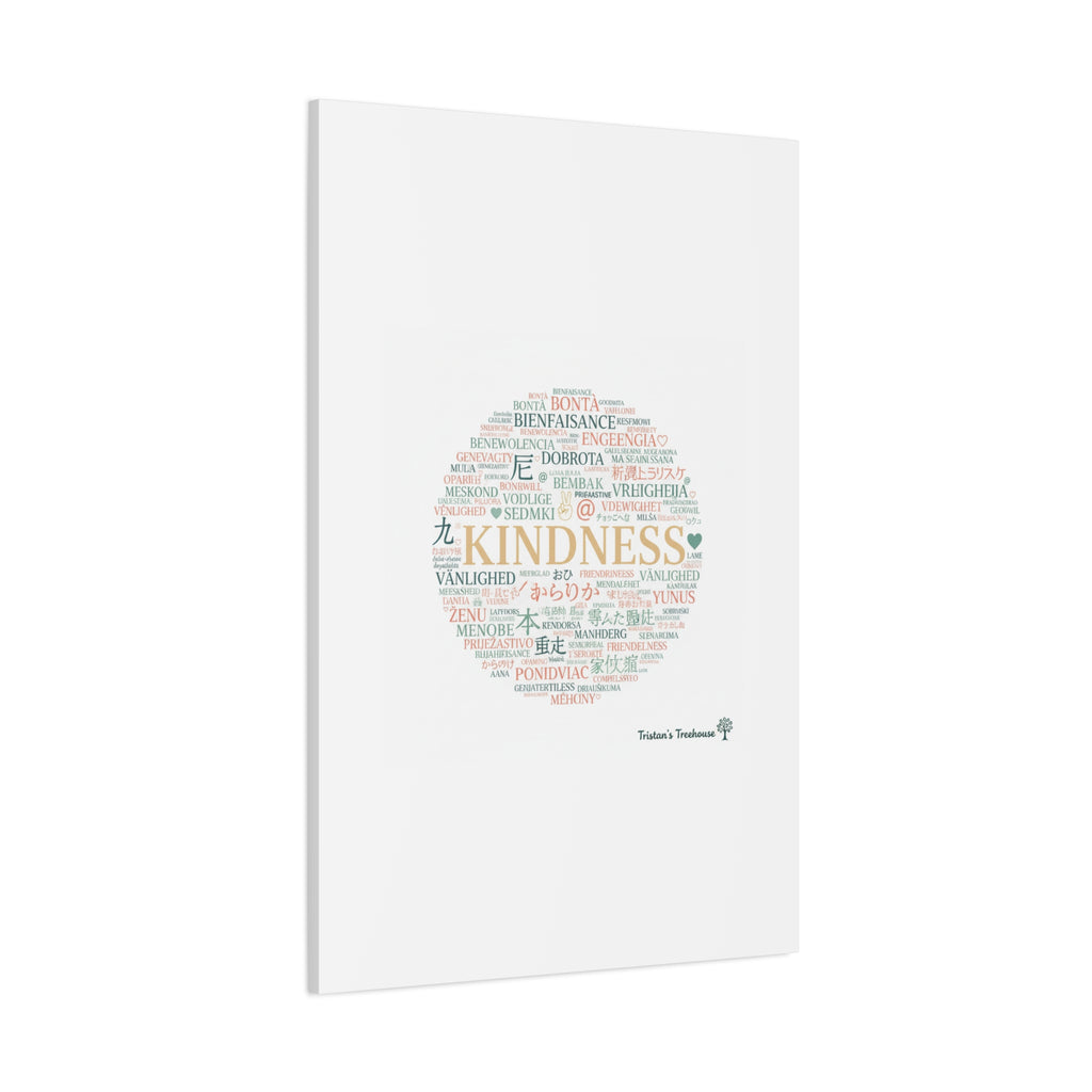 Kindness Word Cloud Canvas | Fresh Start Minimalist Wall Art