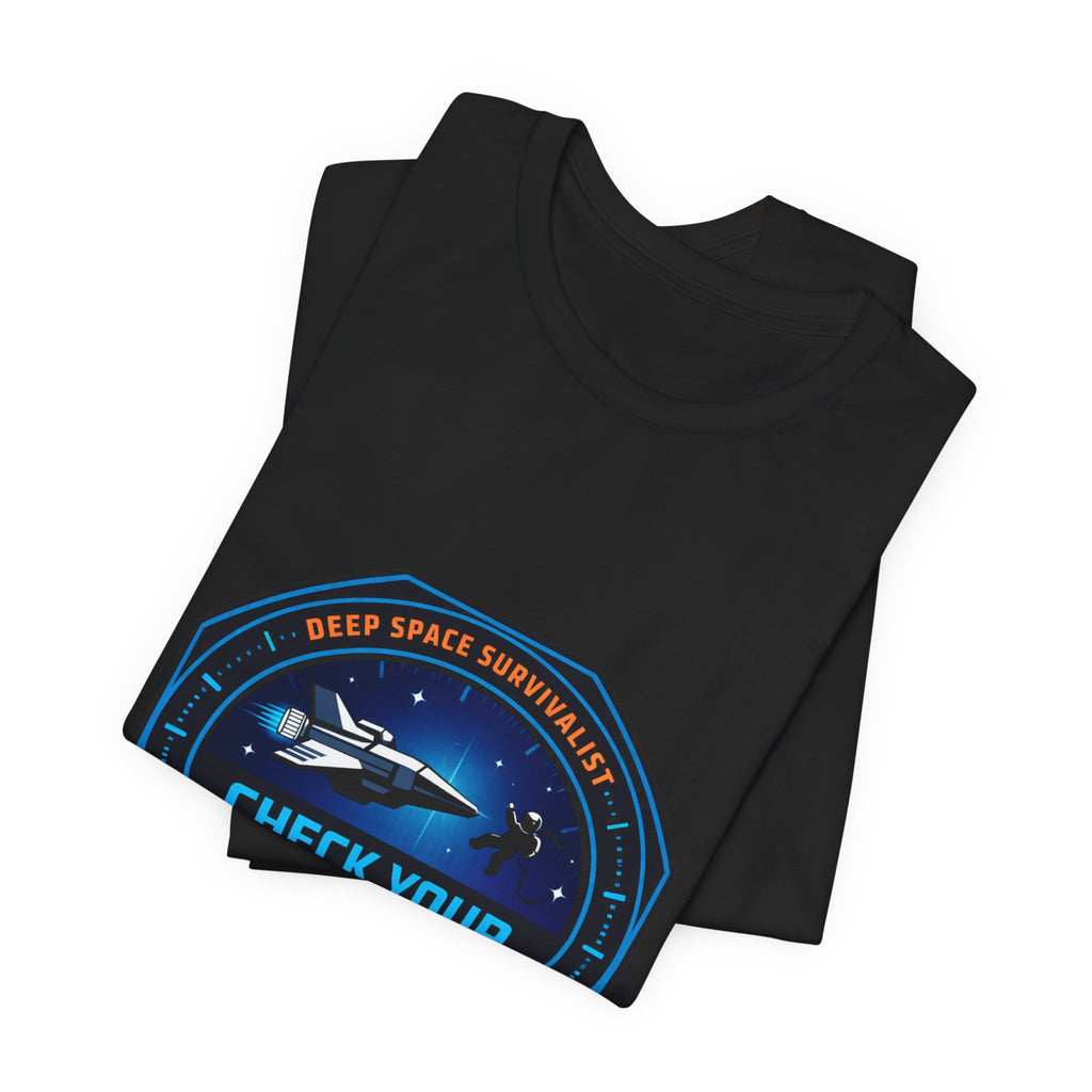 Check Your Seals Mission Patch T-Shirt | hard sci‑fi, space survival