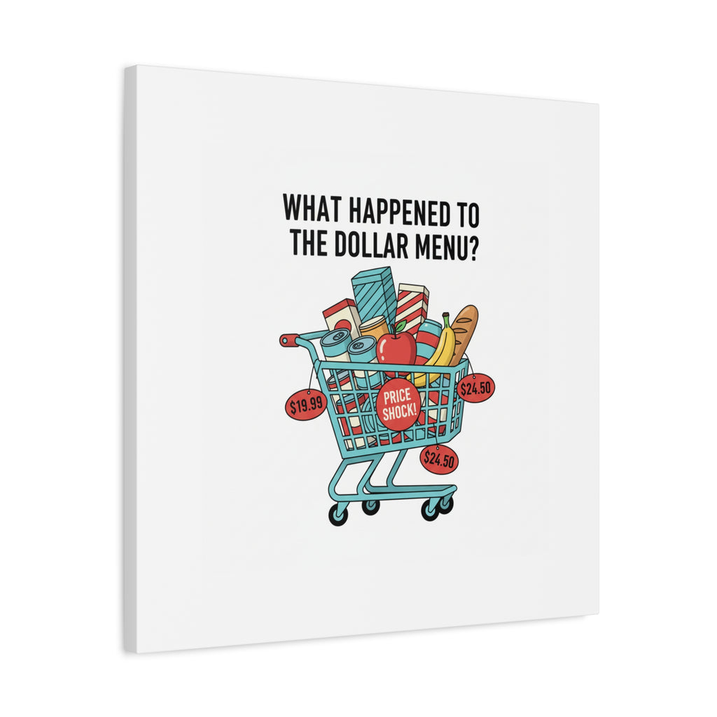 What Happened to the Dollar Menu? Canvas | Grocery Prices Meme, Price Shock Wall Art