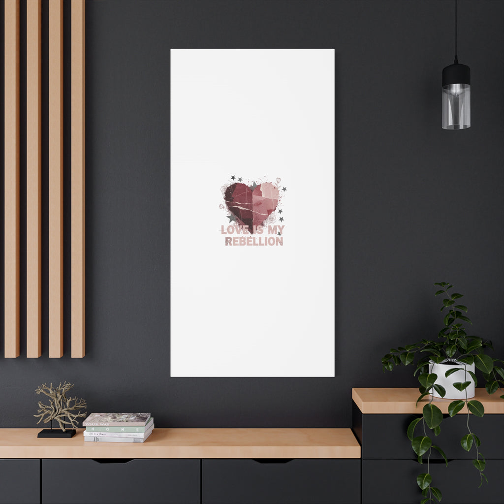 Love Is My Rebellion Canvas | Soft Grunge Hearts, Distressed Valentine Collage