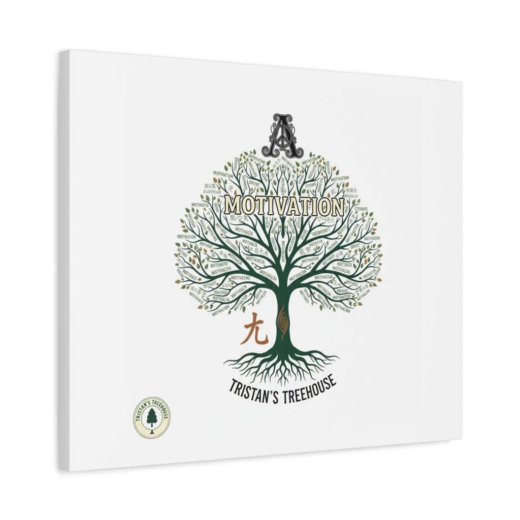 Handwritten Doodle Tree Canvas | Matte Stretched Wall Art