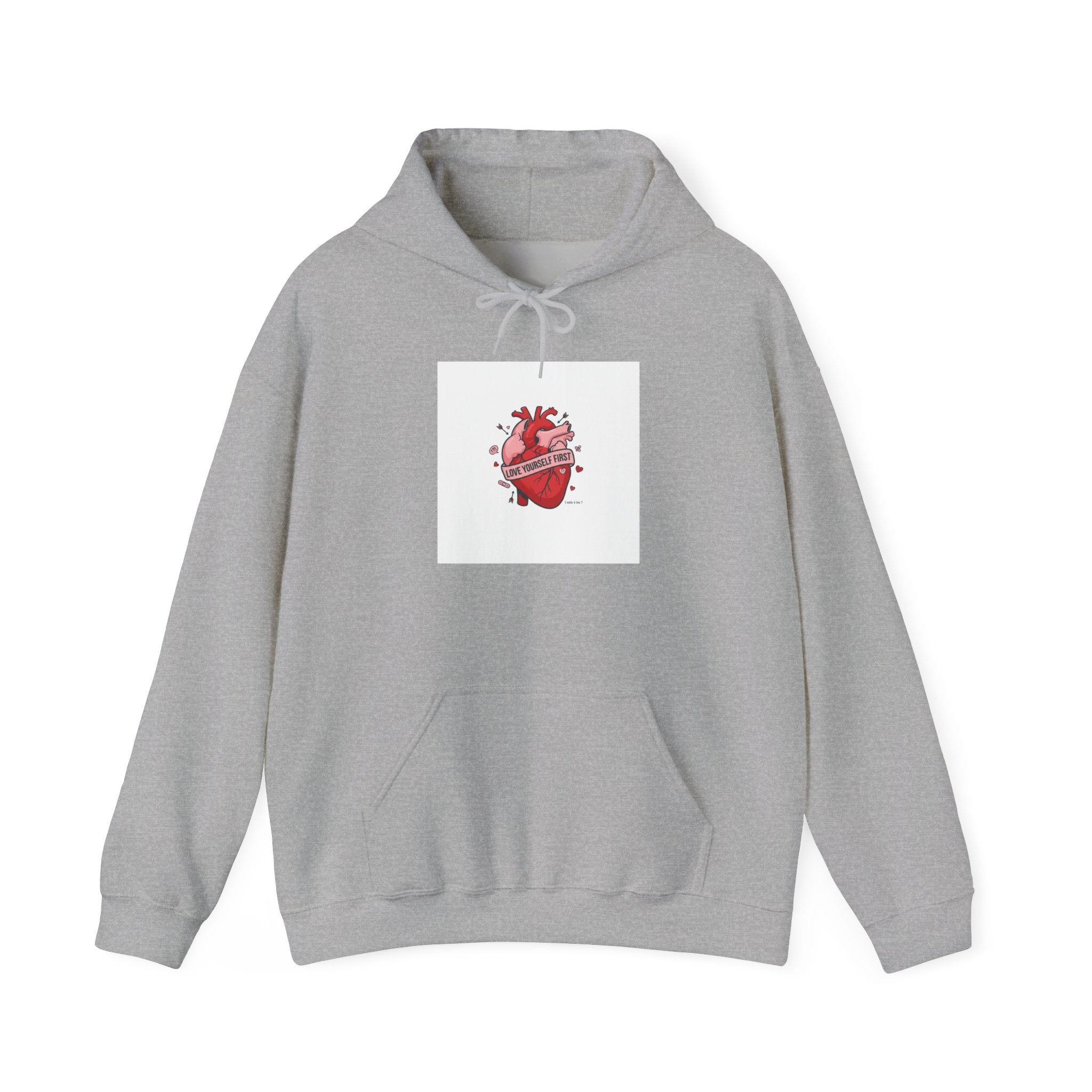Snarky Heart Graphic Hoodie | anti love graphic, punk Valentine design