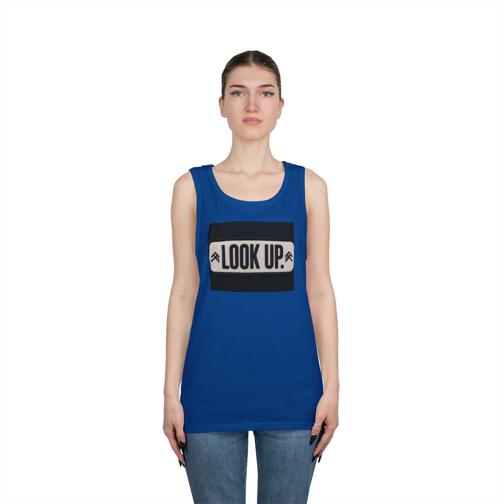 Look Up Tank Top — Inspirational Graphic Tank for Outdoors & Mindfulness