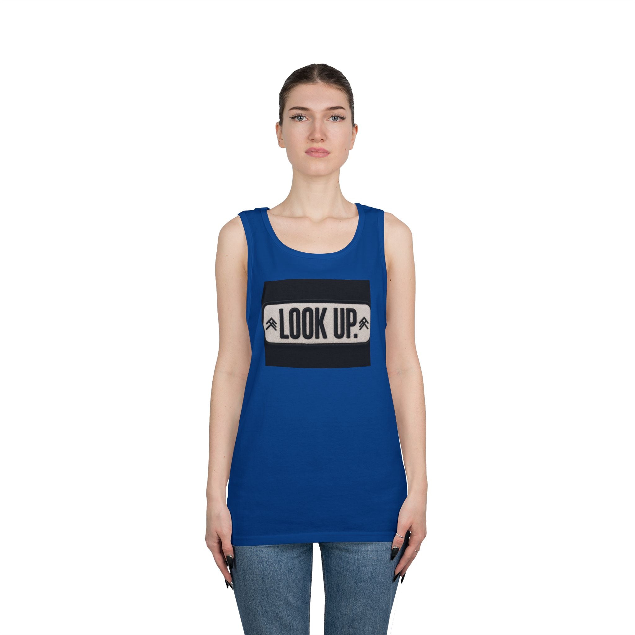 Look Up Tank Top — Inspirational Graphic Tank for Outdoors & Mindfulness