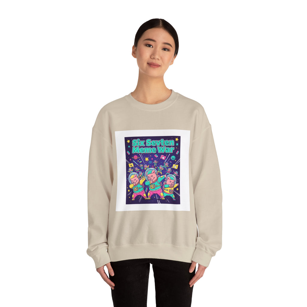 Meme War: Six vs. Seven Crewneck Sweatshirt